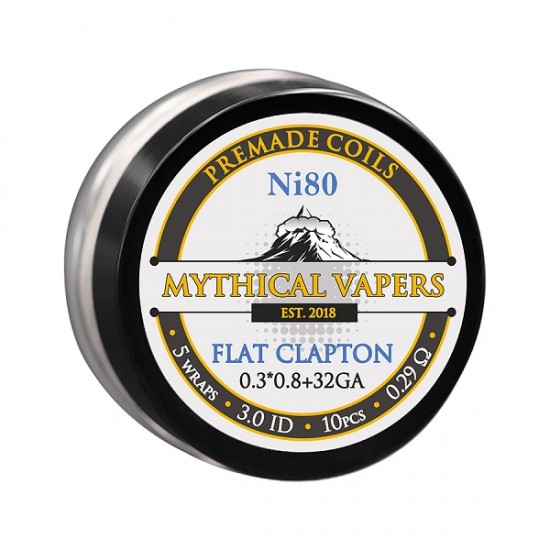 Έτοιμες αντιστάσεις Flat Clapton Ni80 - Mythical Vapers