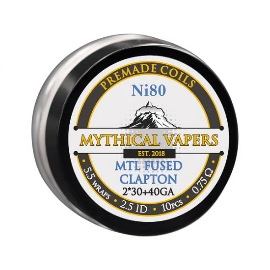 Έτοιμες αντιστάσεις MTL Fused Clapton Ni80 - Mythical Vapers