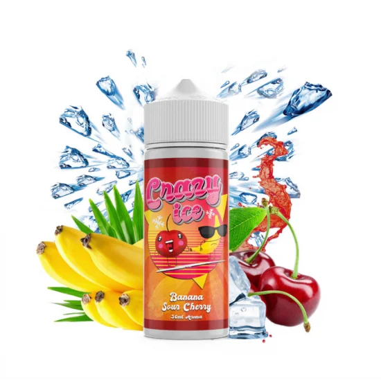 Steam City Crazy Ice Banana Sour Cherry Flavor Shot 120ml